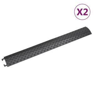 vidaXL Kaapelisuojarampit 2 kpl 98,5 cm musta