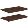 vidaXL Ikkunalautaset 2 kpl Tumma ruskea 80x 40 x 2 cm Kiinte&auml; py&ouml;kki