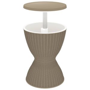 vidaXL 3-in-1 Kylm&auml;p&ouml;yt&auml; vaaleanruskea polypropeeni