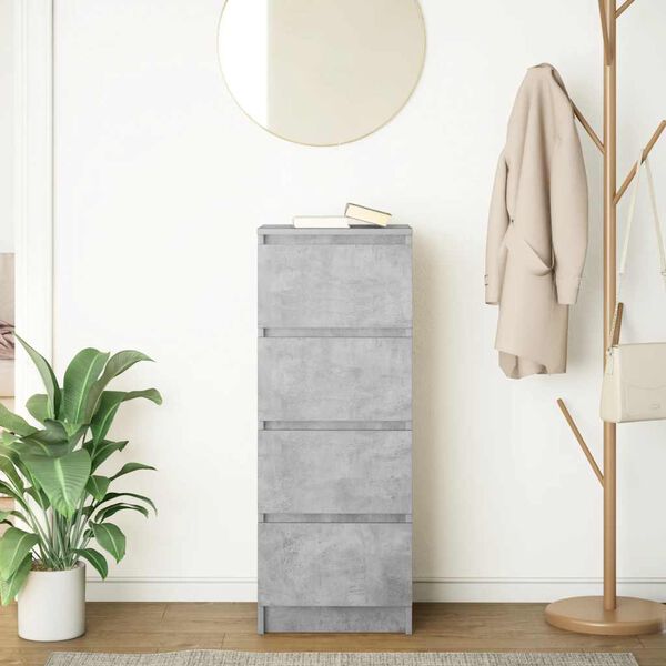 vidaXL Senkki betoninharmaa 37,5x35x99 cm tekninen puu