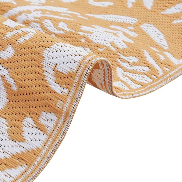 vidaXL Ulkokäyttöön tarkoitettu matto ARAKIL Oranssi ja valkoinen