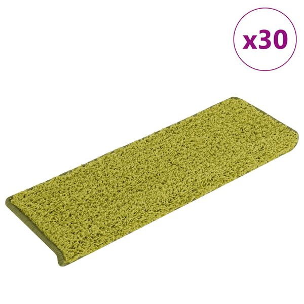 vidaXL Porrasmatot 30 kpl 65x21x4 cm Vihre&auml; Suorakulmainen Reuna