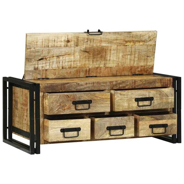 vidaXL Sohvapöytä Ruskea 90 x 50 x 38 cm Kiinteä mango puu