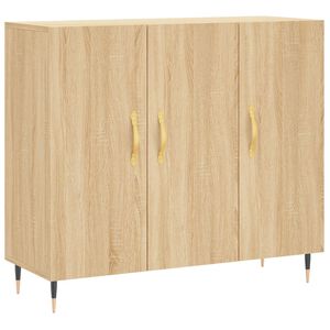 vidaXL Senkki Sonoma-tammi 90x34x80 cm tekninen puu