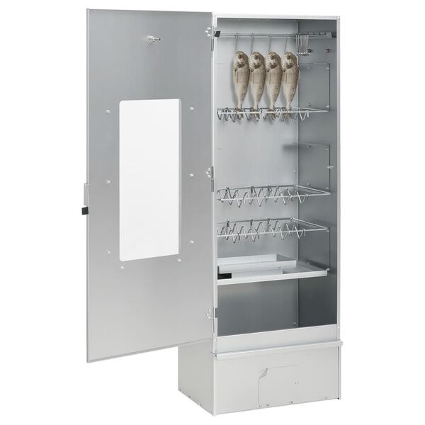 vidaXL BBQ Savustinuuni kylmäsavustingeneraattorilla galvanoitu teräs