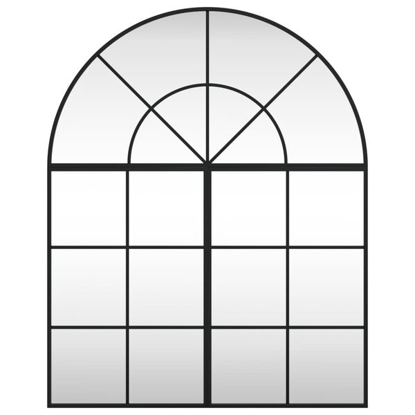 vidaXL Sein&auml;peili musta 80x100 cm kaari rauta