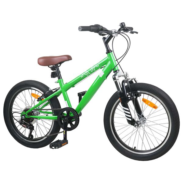 vidaXL Kids Mountain Bike 20 Tuumaa 6-Speed 5-8 vuotta Vihre&auml;