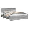 vidaXL S&auml;ngyn runko Harmaa Sonoma 6FT Super King Size Tekninen puu