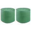 vidaXL Juuttinaru 2 pcs Vihre&auml; 100% Tossa juutti