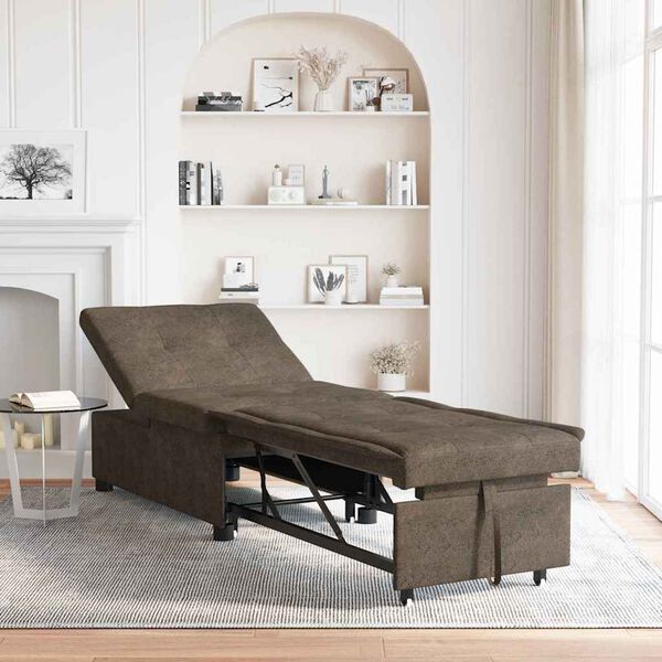 vidaXL Vuodesohva Tummanharmaa 67 x 194 x 38 cm Tekonahka