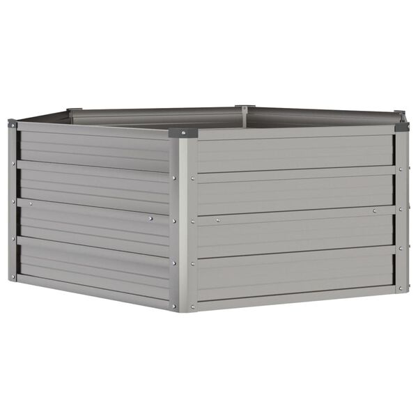 vidaXL Korotettu kukkalaatikko ruoste 129x129x45 cm Corten teräs