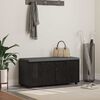 vidaXL Halli penkki tyynyll&auml; ovella Musta tammi. 100 x 38 x 46 cm
