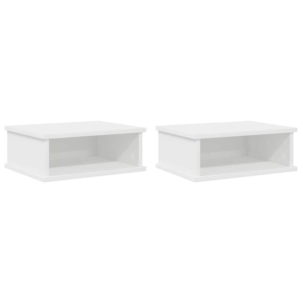 vidaXL Y&ouml;p&ouml;yt&auml; 2 pcs Valkoinen 40 x 31 x 15 cm Tekninen puu