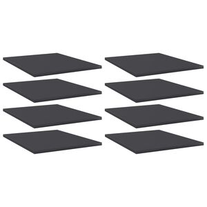 vidaXL Kirjahyllytasot 8 kpl harmaa 40x50x1,5 cm tekninen puu