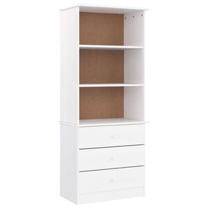 vidaXL Kirjahylly laatikoilla ALTA valkoinen 60x35x142 cm t&auml;ysi m&auml;nty