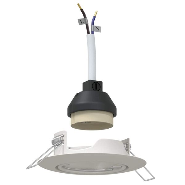 vidaXL Kohdevalo 12 pcs Valkoinen 9 x 9 x 2.5 cm Metalli