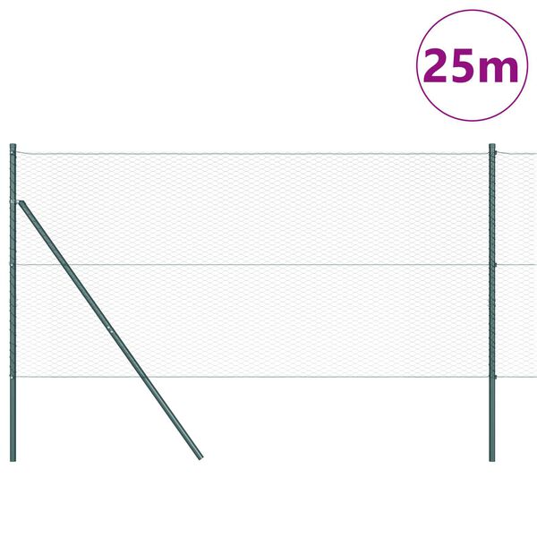 vidaXL Aitalatu Vihre&auml; 25 x 1,4 m (25 mm verkko) Ter&auml;st&auml; ja PVC:t&auml;
