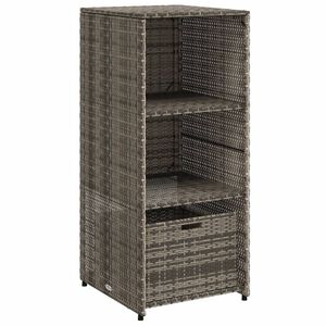 vidaXL Puutarhan s&auml;ilytyskaappi harmaa 50x55x115 cm polyrottinki