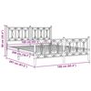 vidaXL Metallis&auml;ngynrunko ilman patjaa p&auml;&auml;tylevy musta 160x200 cm