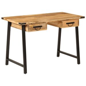 vidaXL Ty&ouml;p&ouml;yt&auml; laatikoilla 105x55x70 cm t&auml;ysi mangopuu ja rauta