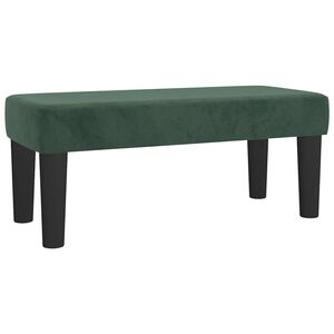 vidaXL | Penkki | Tummanvihre&auml; 70 x 30 x 30 cm Sametti