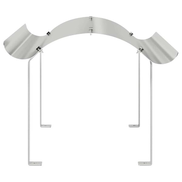 vidaXL Piipun hattu Hopea 59.5 x 50 x 36.5 cm Ruostumaton teräs