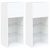 vidaXL TV-kaapit LED-valoilla 2 kpl valkoinen 40,5x30x90 cm