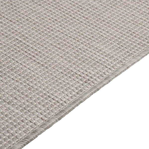 vidaXL Ulkomatto Flatweave 200x280 cm vaaleanharmaa