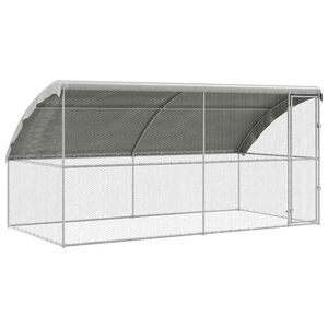 vidaXL Kanah&auml;kki 2 kpl Hopea 400 x 200 x 200 cm Galvanoitu ter&auml;s