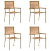 vidaXL Puutarhan pinottavat tuolit 4 kpl Ruskea ja beige
