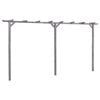 vidaXL Puutarhan pergola harmaa 400x40x205 cm kyll&auml;stetty m&auml;nty