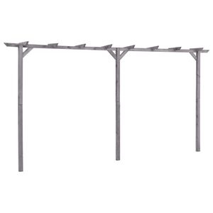 vidaXL Puutarhan pergola harmaa 400x40x205 cm kyll&auml;stetty m&auml;nty