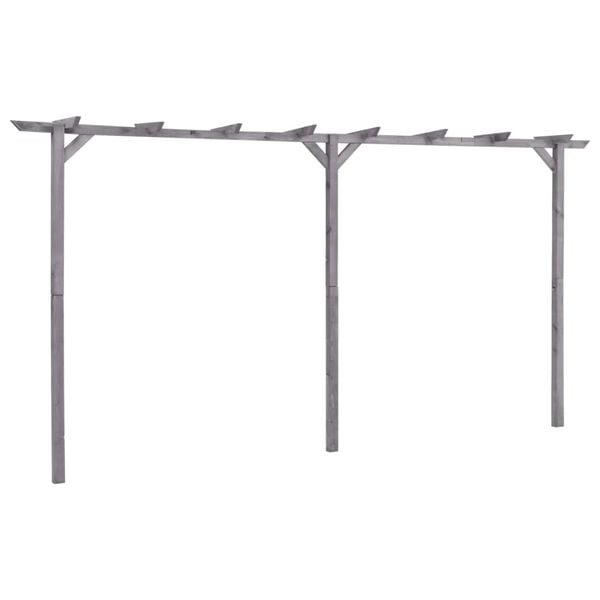 vidaXL Puutarhan pergola harmaa 400x40x205 cm kyll&auml;stetty m&auml;nty