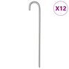 vidaXL Telttatapit 12 kpl 37 cm &Oslash;10 mm galvanoitu ter&auml;s