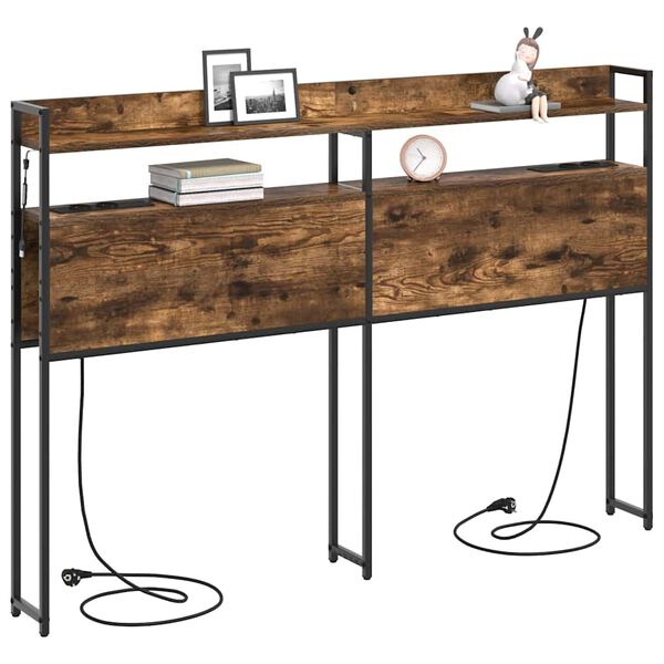 vidaXL S&auml;ilytysp&auml;&auml;ty hyllyll&auml; p&auml;&auml;tyll&auml; Savutammi 160 cm Tekninen puu