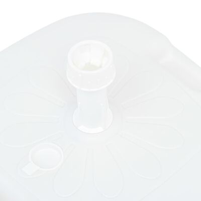 vidaXL Päivänvarjon alusta hiekka-/vesitäytteinen 16 l valkoinen muovi