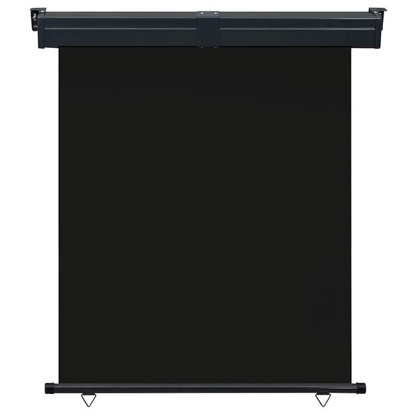 vidaXL Parvekkeen sivumarkiisi 145x250 cm musta
