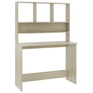 vidaXL Ty&ouml;p&ouml;yt&auml; hyllyill&auml; Sonoma-tammi 110x45x157 cm lastulevy