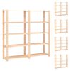 vidaXL 5-kerroksiset varastohyllyt 5kpl 170x38x170cm t&auml;ysi m&auml;nty 500kg