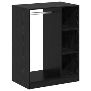 vidaXL Vaatekaappi Musta tammi 77 x 48 x 102 cm Tekninen puu