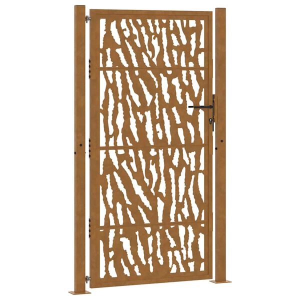 vidaXL Puutarhan portti 100x200 cm s&auml;&auml;nkest&auml;v&auml; ter&auml;s j&auml;lkikuvio