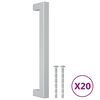 vidaXL Kaapin kahvat 20 kpl hopea 160 mm ruostumaton ter&auml;s
