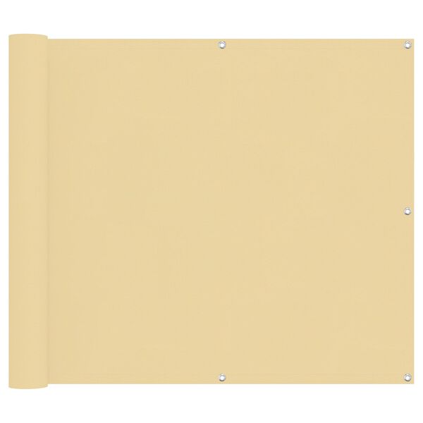 vidaXL Parvekkeen Verho Hiekka 100 x 600 cm Oxford-kangas