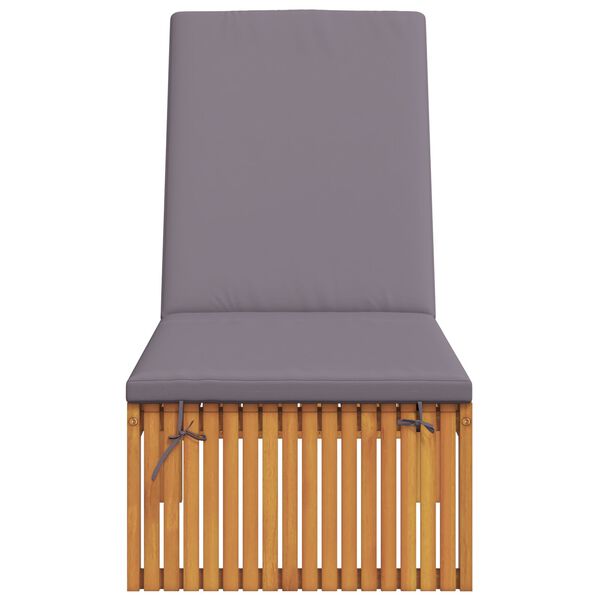 vidaXL Aurinkotuoli tyynyllä Ruskea 200 x 55 x 94 cm Täysi Akaasiapuu