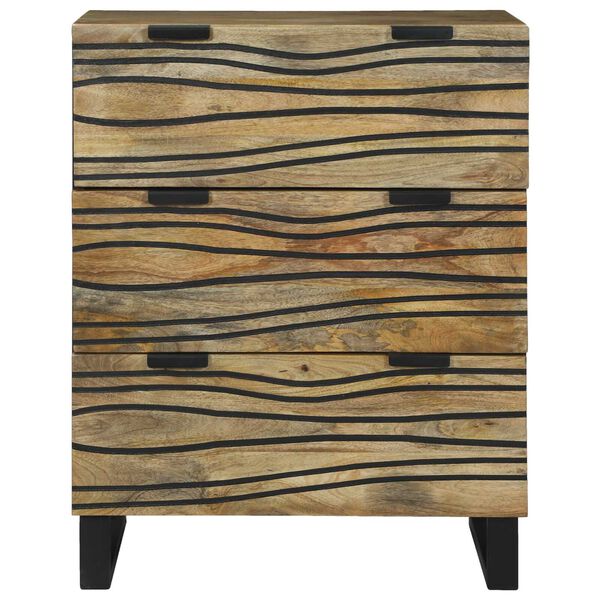 vidaXL Sivup&ouml;yt&auml; Ruskea 60 x 33.5 x 75 cm T&auml;ysi Mangopuu