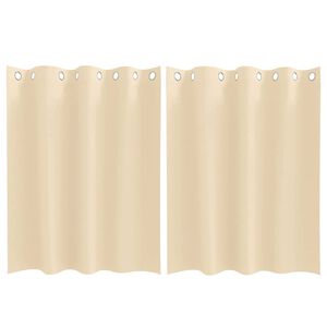 vidaXL Piment&auml;v&auml; verho renkailla 2 kpl Kerma 140 x 140 cm Polyesteri