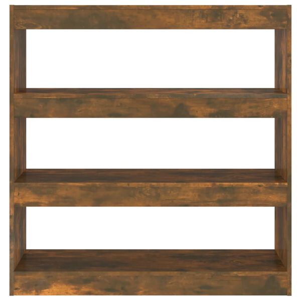 vidaXL Kirjahylly/tilanjakaja savutammi 100x30x103 cm