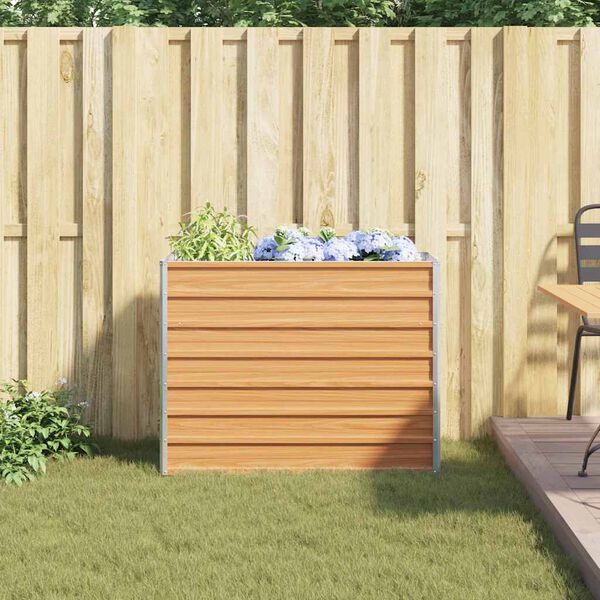 vidaXL Puutarhan Korotettu Kukkalaatikko Vaaleanruskea