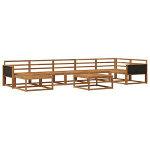 vidaXL Ulkosohvakokoelma 8 pcs Luonnollinen Tihe&auml; akasiapuu