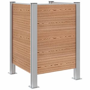 vidaXL Roska-aitaus Ruskea 85 x 85 x 115 cm Alumiini ja WPC